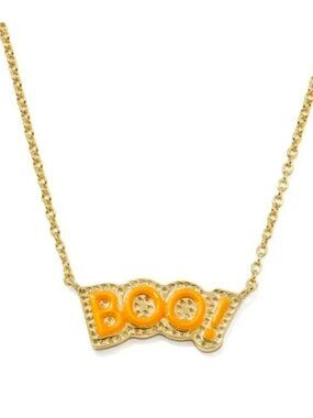 💞💞💖 Kendra Scott Boo Pendant Necklace - Gold/Iridescent Orange